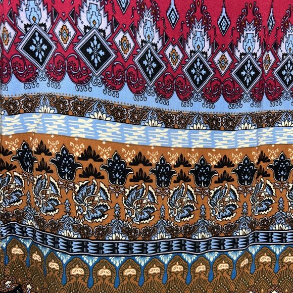 Halife Dress Large Floral Bright‎ Tassel Gypsy Bohemian Lightweight - Picture 4 of 8